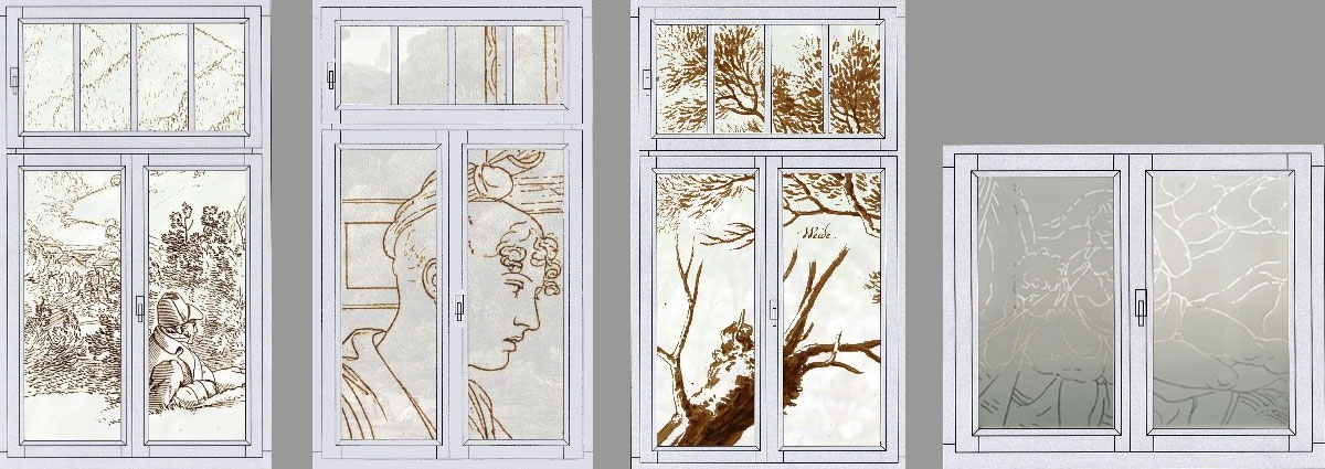 Entwürfe für das Treppenhaus