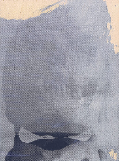 Tafelbild O.T. (0) 2010?, Siebdruck, gemalte Farbe, Acryl, Pappelsperrholztafel, 26 x 19,5 cm