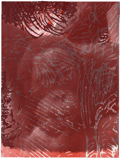 Tafelbild O. T. (VI-4-d__0-3), 14.11.2019, Siebdruck, gemalte Farbe, Acryl, Pappelsperrholztafel, 26 x 19,5 cm